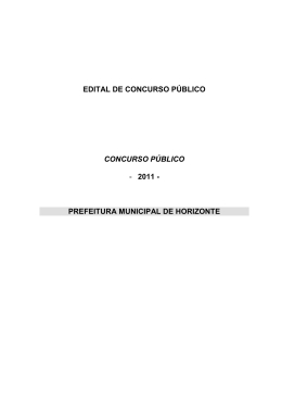 EDITAL DE CONCURSO P&Uacute;BLICO