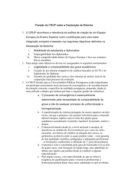 Posição do CRUP sobre a Declaração de Bolonha, PDF