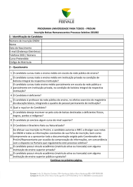 PROGRAMA UNIVERSIDADE PARA TODOS – PROUNI