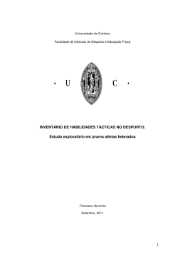 INVENT&Aacute;RIO DE HABILIDADES T&Aacute;CTICAS NO DESPORTO