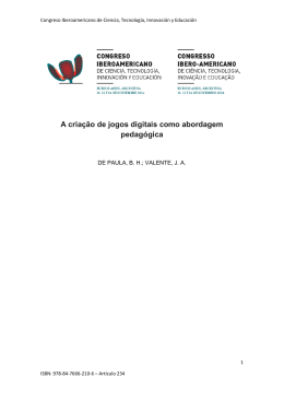 A cria&ccedil;&atilde;o de jogos digitais como abordagem pedag&oacute;gica