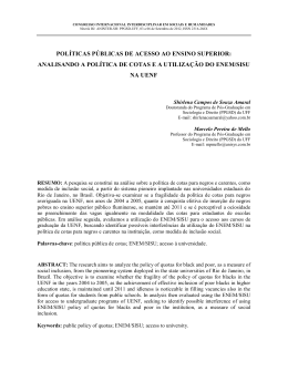 pol&iacute;ticas p&uacute;blicas de acesso ao ensino superior