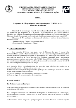 Programa de P&oacute;s-gradua&ccedil;&atilde;o em Comunica&ccedil;&atilde;o - PPGCom-UERJ