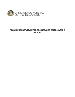 regimento programa de pós-graduação em comunicação e cultura