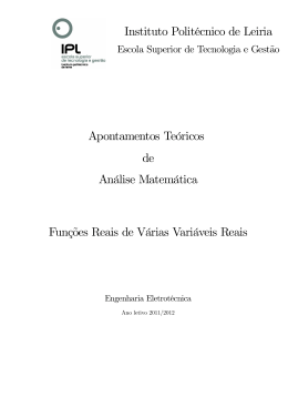 Instituto Polit&eacute;cnico de Leiria Apontamentos Te&oacute;ricos de An&aacute;lise