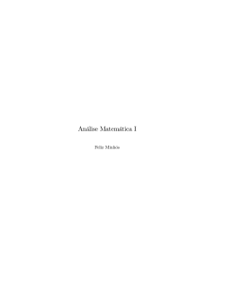 An&aacute;lise Matem&aacute;tica I