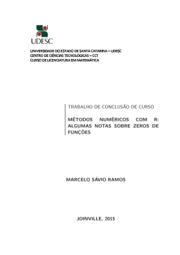 métodos numéricos com r - Departamento de Matemática | UDESC