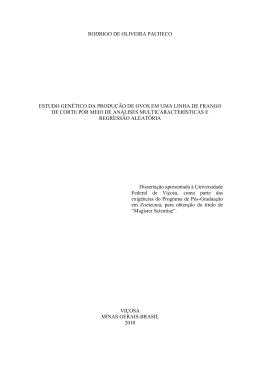 RODRIGO DE OLIVEIRA PACHECO ESTUDO GEN&Eacute;TICO DA