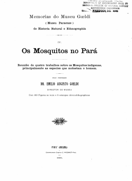 Os mosquitos no Para. - Systematic Catalog of Culicidae