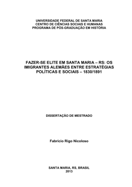 rs: os imigrantes alem&atilde;es entre estrat&eacute;gias pol&iacute;ticas e sociais