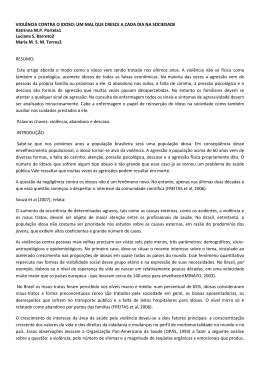 VIOL&Ecirc;NCIA CONTRA O IDOSO: UM MAL QUE CRESCE A