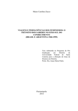 Viagens e perman&ecirc;ncias dos feminismos