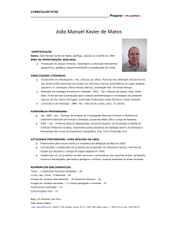 João Manuel Xavier de Matos - Instituto Politécnico de Beja