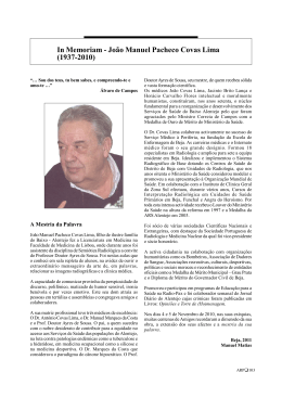 Dr. João Covas Lima - Sociedade Portuguesa de Radiologia e