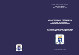 A Maritimidade Portuguesa. Do reavivar da consci&ecirc;ncia &agrave;