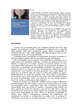 Do Pref&aacute;cio: &laquo; &Eacute; para mim um grande prazer ver o trabalho