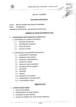 ATA N.º 13/2014 - Câmara Municipal de Mourão