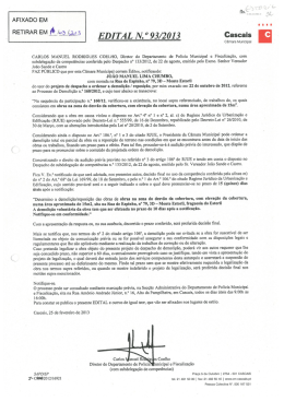 Edital 93/2013 - Notifica&ccedil;&atilde;o de Jo&atilde;o Manuel Lima Chumbo