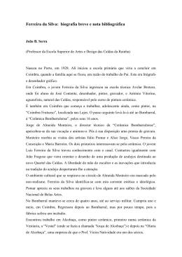 Ferreira da Silva: biografia breve e nota bibliográfica
