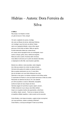 H&iacute;drias &ndash; Autora: Dora Ferreira da Silva