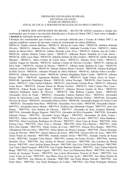 A ORDEM DOS ADVOGADOS DO BRASIL - SE&Ccedil;&Atilde;O