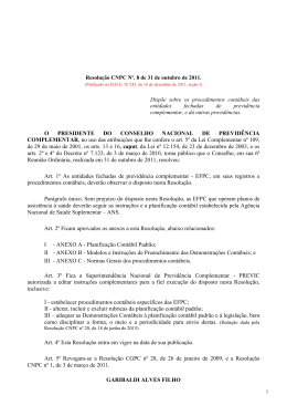 Resolução nº 08 de 2011 - Ministério da Previdência Social