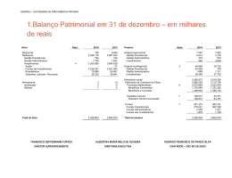 Demonstra&ccedil;&otilde;es Financeiras