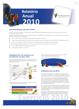 Relatório Anual de 2010 - Previdência Privada