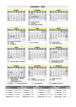 Calendário - 2015