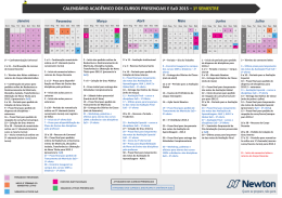 CALEND&Aacute;RIO ACAD&Ecirc;MICO DOS CURSOS