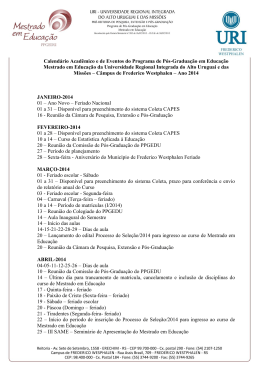 Calendário Acadêmico 2014