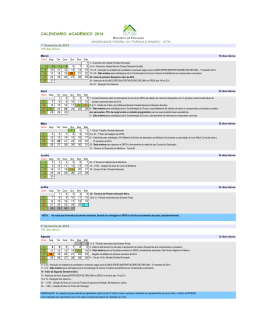 CALEND&Aacute;RIO ACAD&Ecirc;MICO 2014