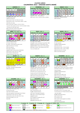 COLÉGIO ARBOS CALENDÁRIO 2015