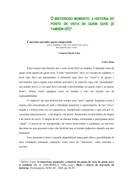 a hist&oacute;ria do ponto de vista de quem ouve