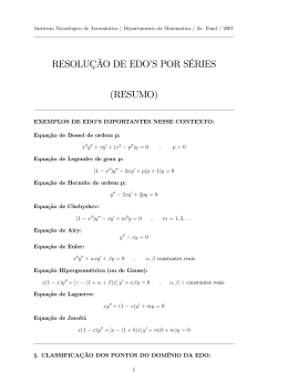 RESOLU&Ccedil;hO DE EDOfS POR SERIES (RESUMO)