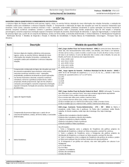 Introdu&ccedil;&atilde;o &agrave; Estat&iacute;stica