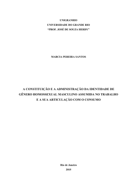 a constitui&ccedil;&atilde;o e a administra&ccedil;&atilde;o da identidade de g&ecirc;nero