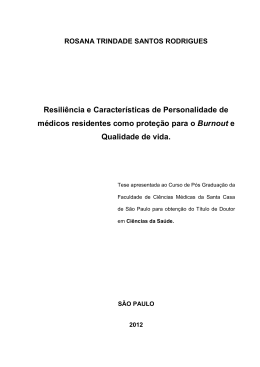 Resiliência e Características de Personalidade de médicos