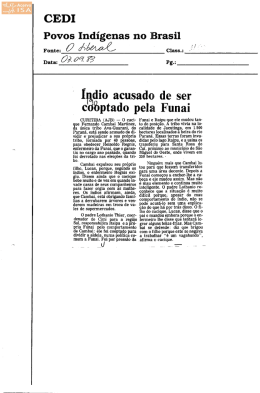 &iacute;ntegra da not&iacute;cia - Povos Ind&iacute;genas no Brasil