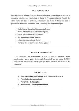 Acta 3 - Junta de Freguesia da Marinha Grande
