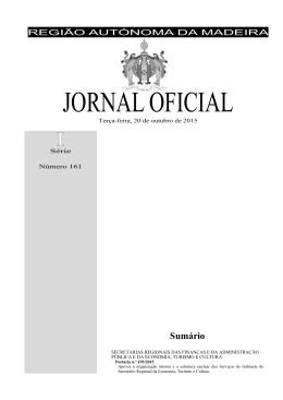 JORNAL OFICIAL - Governo Regional da Madeira