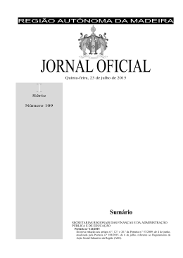 JORNAL OFICIAL - Secretaria Regional Educa&ccedil;&atilde;o Recursos