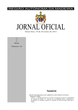 JORNAL OFICIAL - Secretaria Regional do Ambiente e Recursos