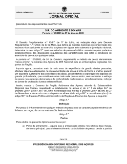 JORNAL OFICIAL - A Pesca nos A&ccedil;ores