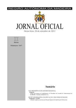JORNAL OFICIAL - Direc&ccedil;&atilde;o Regional de Qualifica&ccedil;&atilde;o Profissional