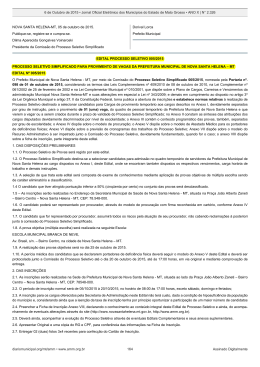 Jornal Oficial Eletr&ocirc;nico dos Munic&iacute;pios do Estado