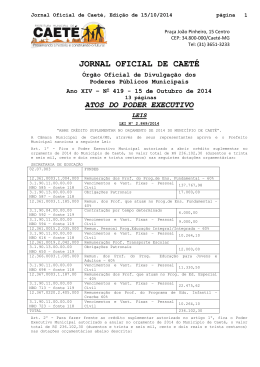 JORNAL OFICIAL DE CAET&Eacute;