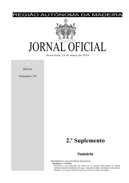 JORNAL OFICIAL - &Aacute;guas e Res&iacute;duos da Madeira
