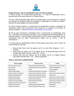 Clique aqui e veja a lista de classificados