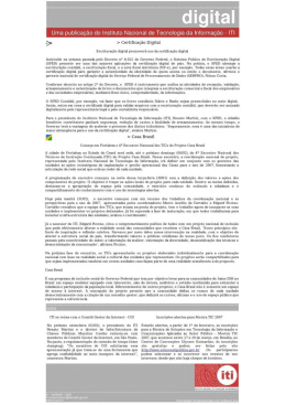 Boletim Nº 23 do Instituto Nacional de Tecnologia da Informação